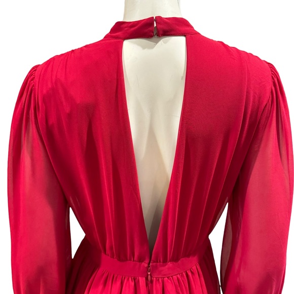 NEW Express Red Point D’esprit Lace Fit and Flare Dress - Picture 9 of 13